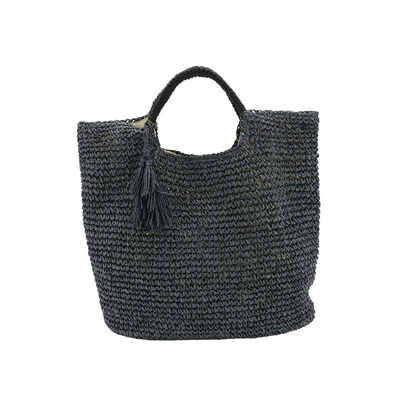 Diving Material Hand Woven Rope Hand Punched Khaki Beach Bag Large Capacity Outdoor Tote Bag
