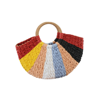 New Straw Woven Bag Simple Retro Leisure Multifunctional Portable Women'S Bag